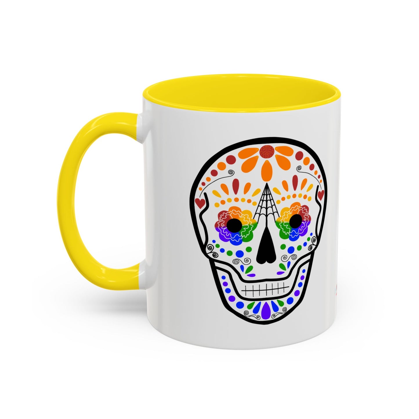 Queer Sugar Skull Accent Coffee Mug