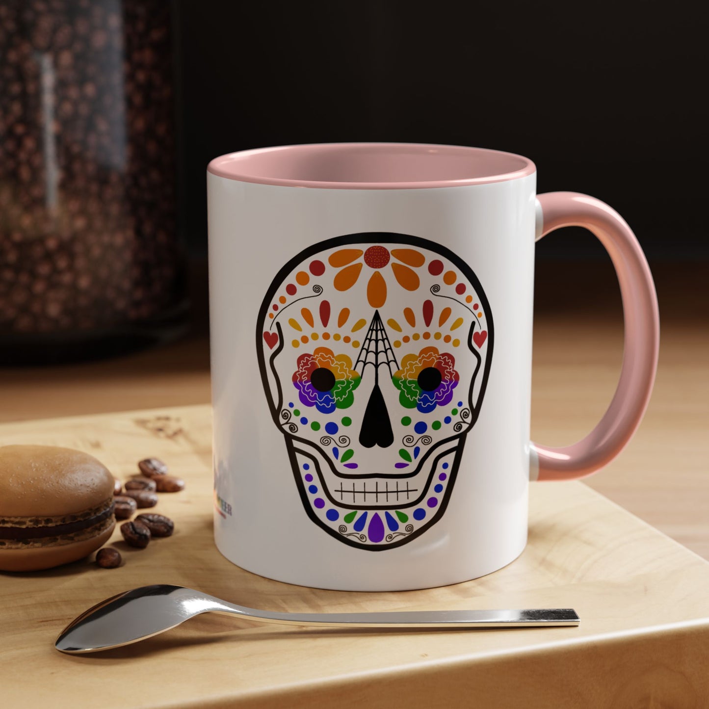 Queer Sugar Skull Accent Coffee Mug