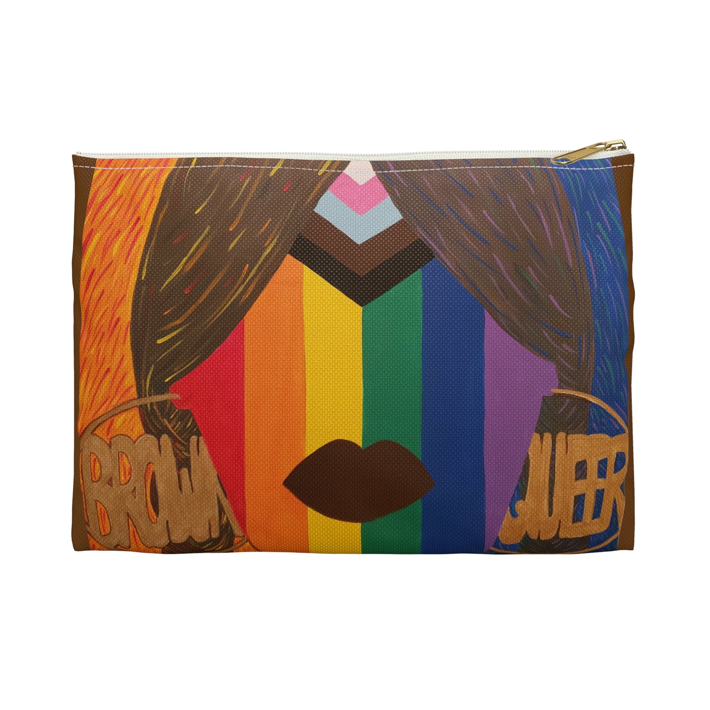 Brown and Queer Accessory Pouch