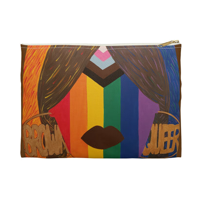 Brown and Queer Accessory Pouch