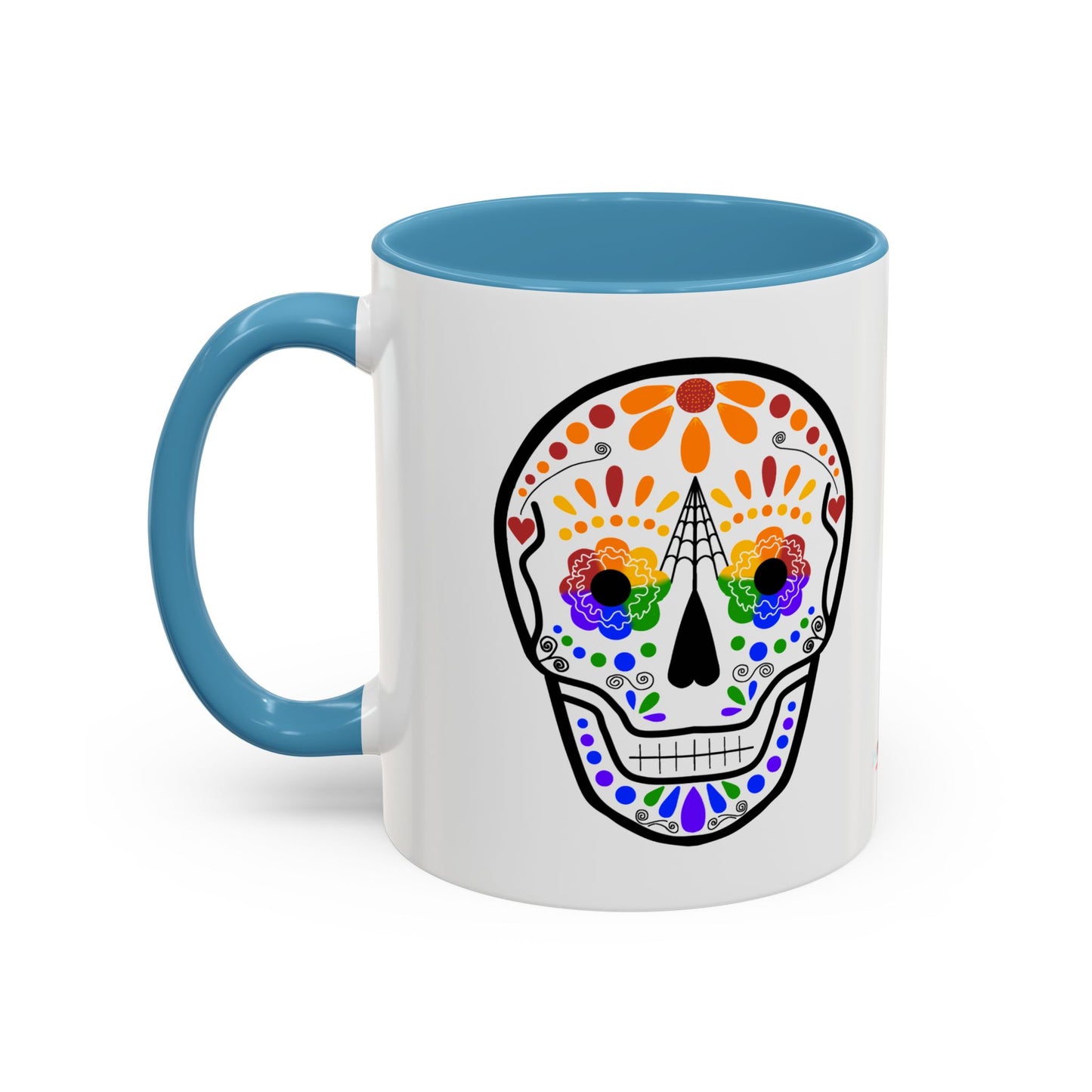 Queer Sugar Skull Accent Coffee Mug