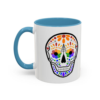 Queer Sugar Skull Accent Coffee Mug