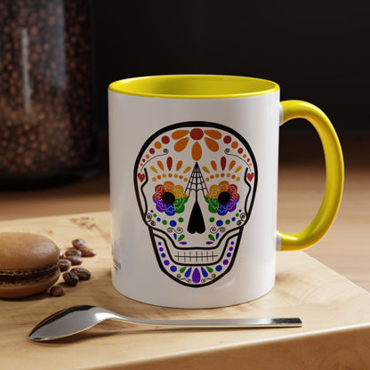 Queer Sugar Skull Accent Coffee Mug
