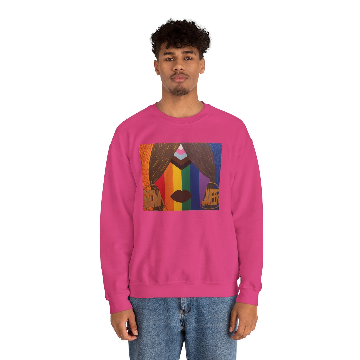 Brown and Queer Crewneck Sweatshirt