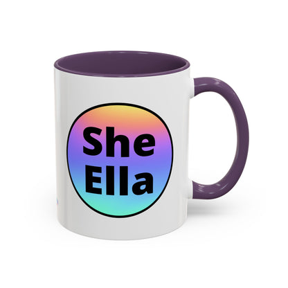 She/Ella  Rainbow Coffee Mug