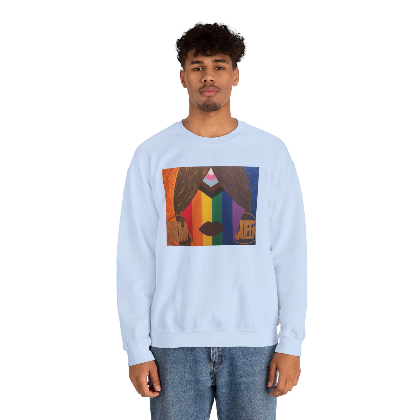 Brown and Queer Crewneck Sweatshirt