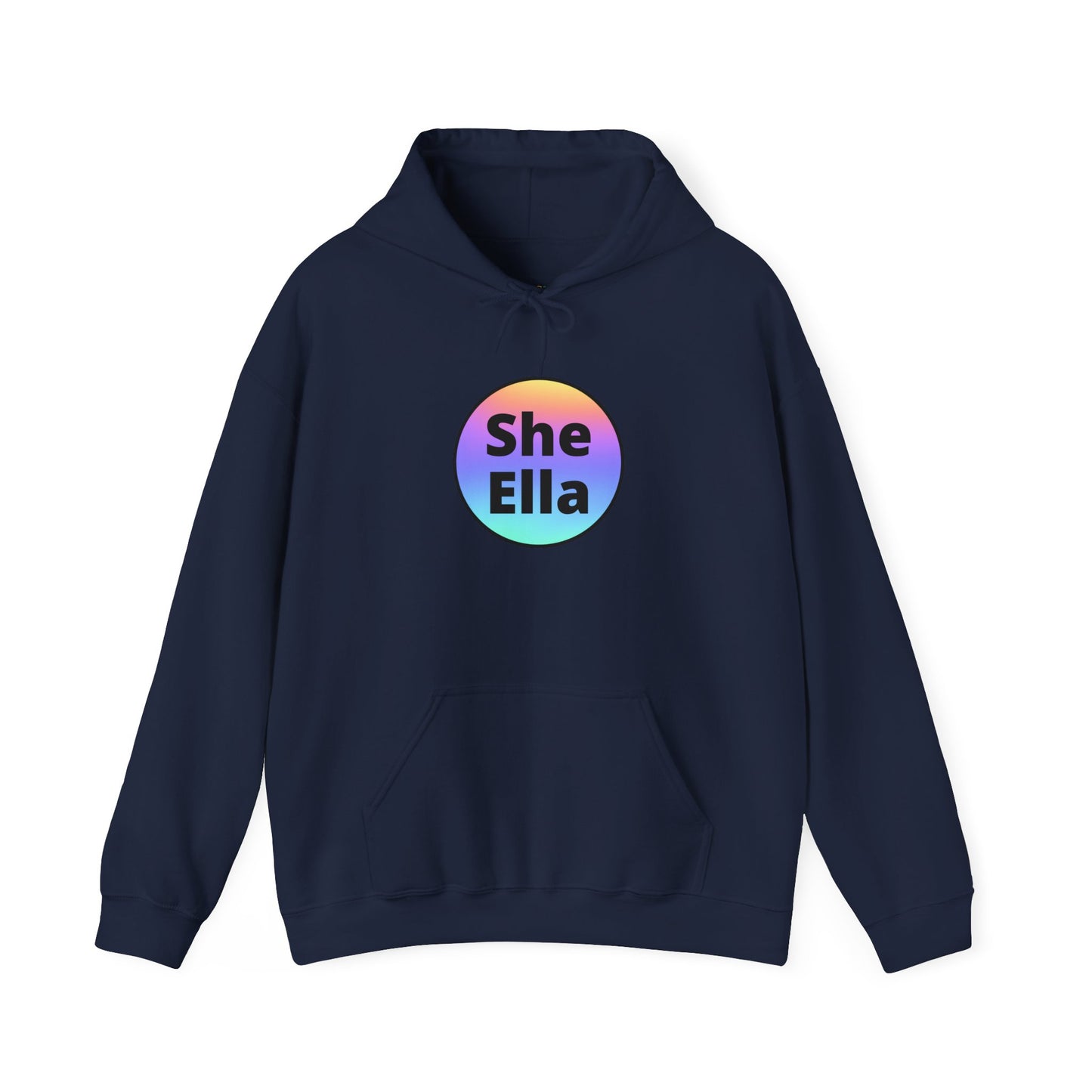 She / Ella  Rainbow Hooded Sweatshirt