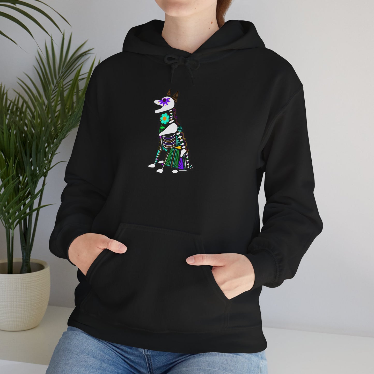 Dia de los Muertos German Shepard Hooded Sweatshirt