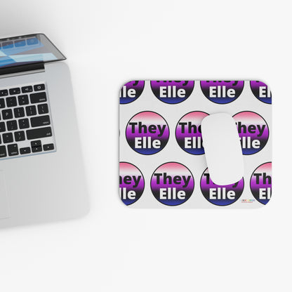 They / Elle - Genderfluid Mouse Pad (Rectangle)