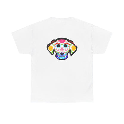 Dia de los Muertos Dog Head Unisex Heavy Cotton Tee