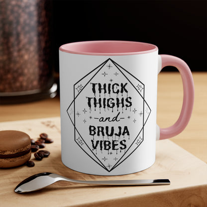 Thick Thighs Bruja Vibes Accent Mugs