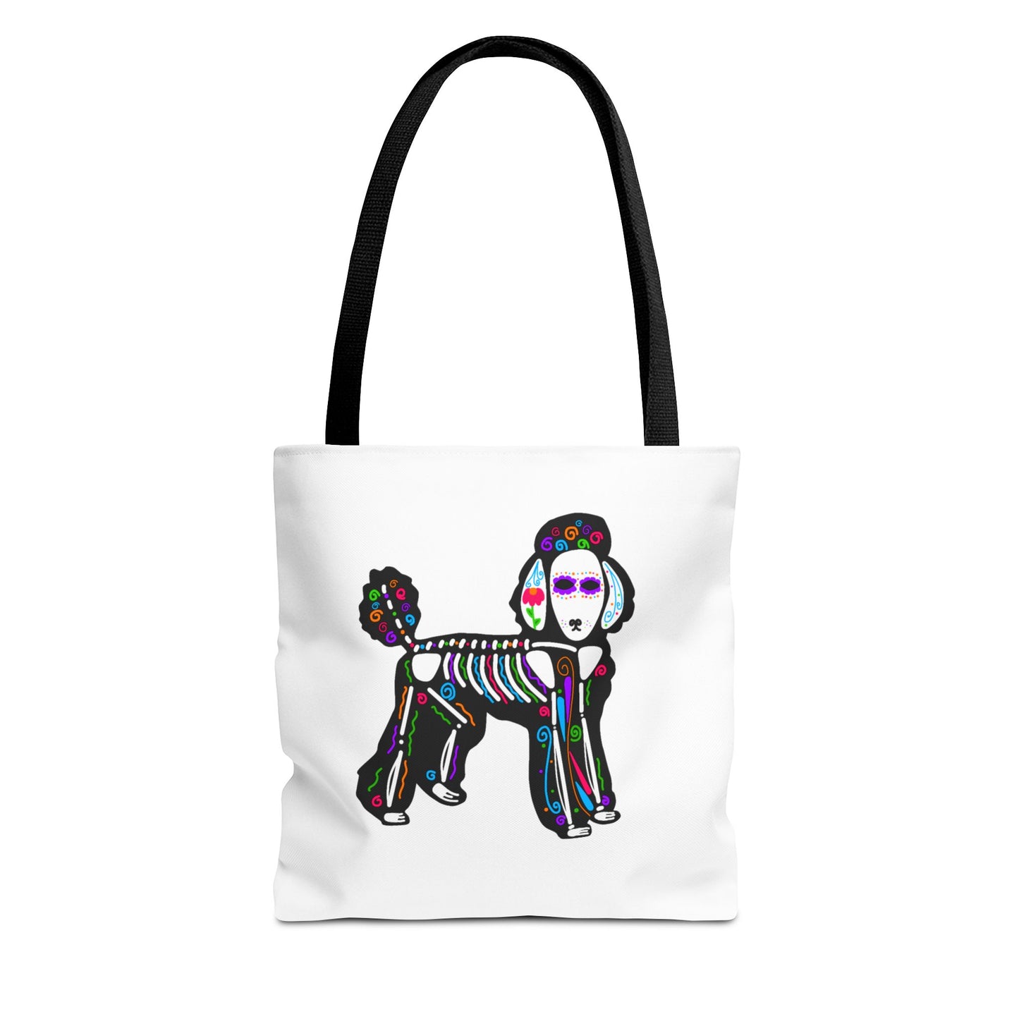 Dia de los Muertos Poodle Tote Bag