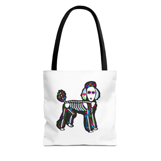 Dia de los Muertos Poodle Tote Bag