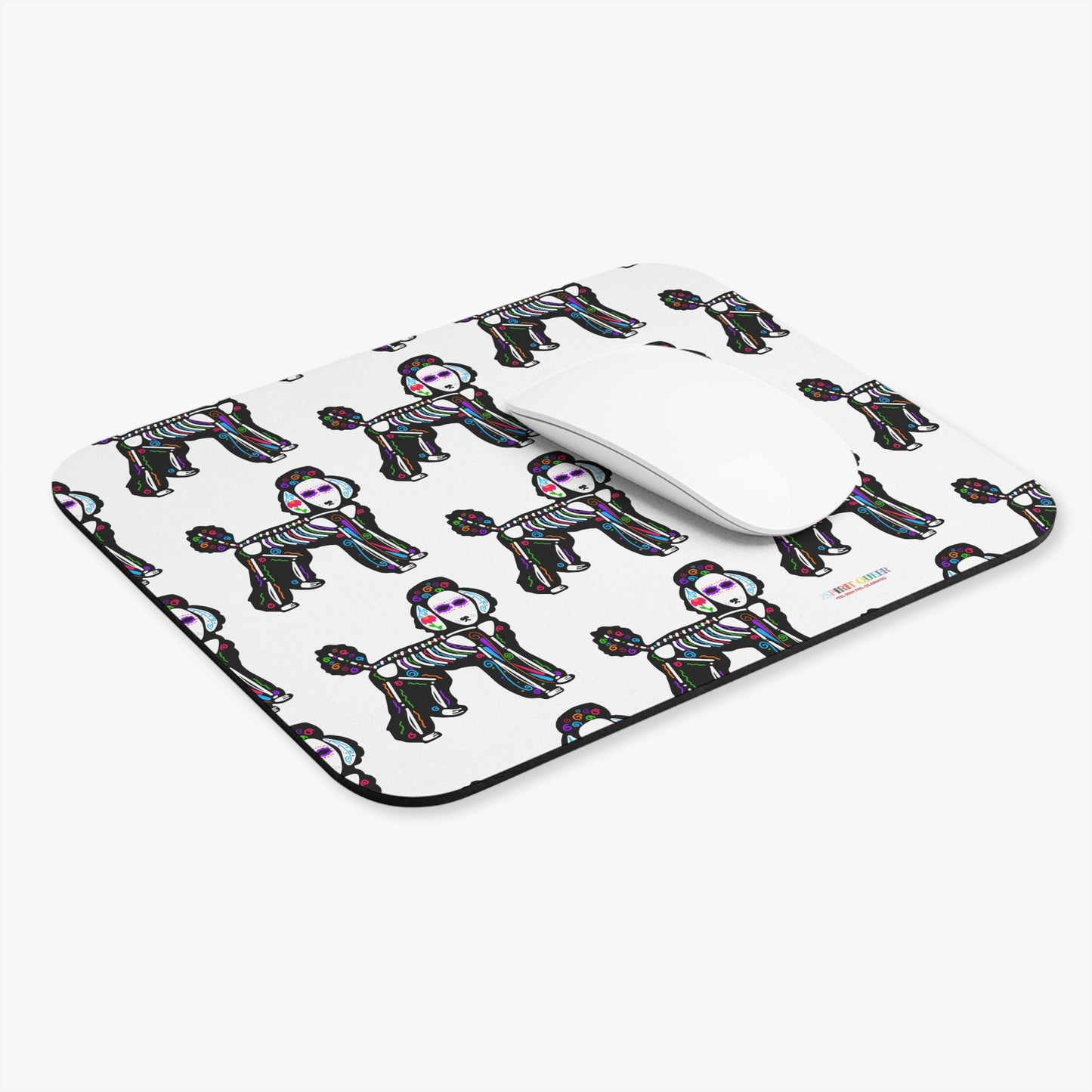 Dia de los Muertos Poodle Mouse Pad (Rectangle)