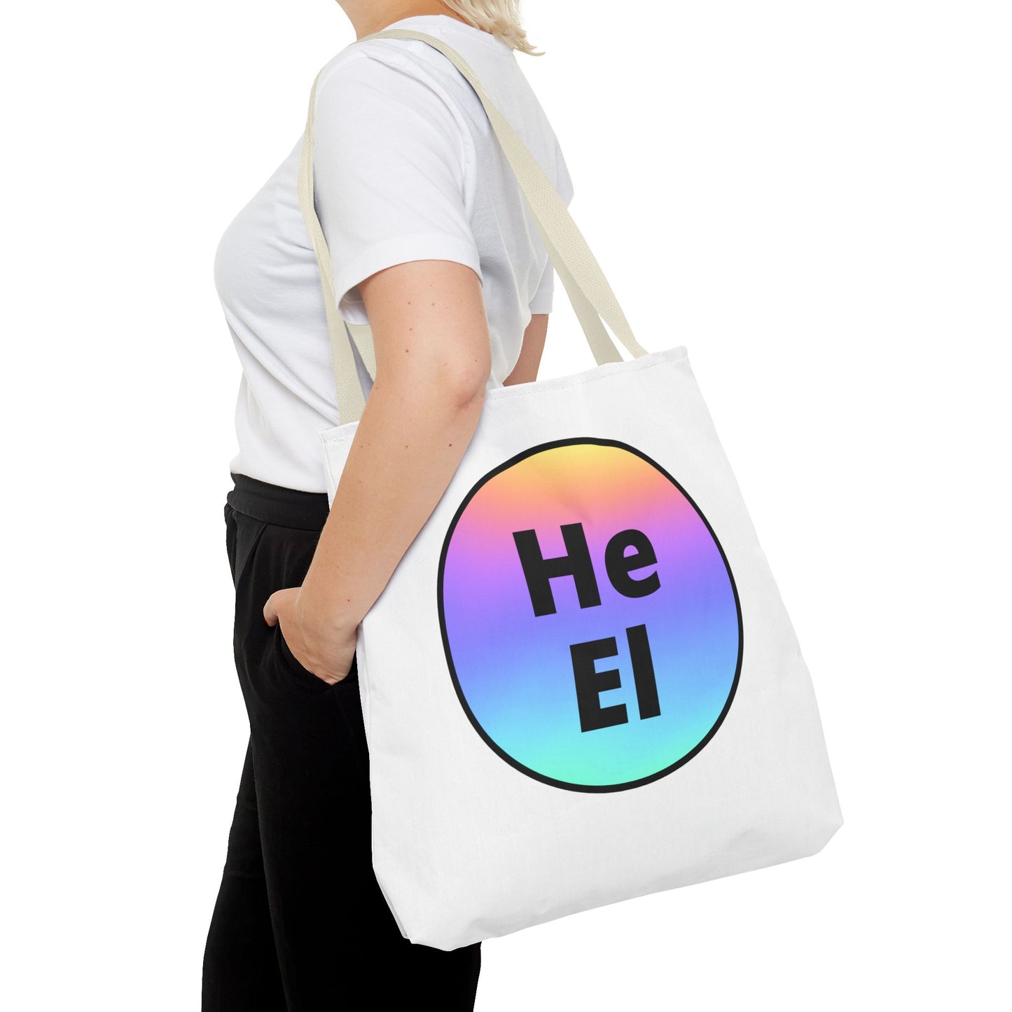 He / El Rainbow Tote Bag