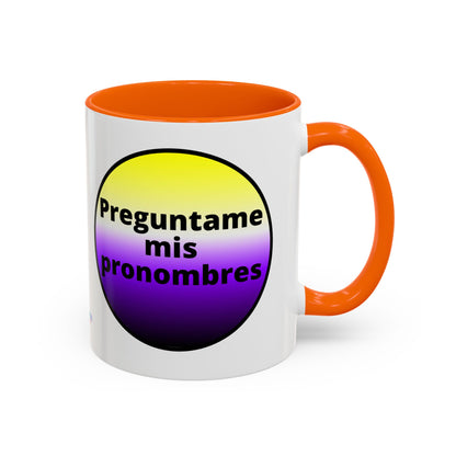 Preguntame mis Pronombres NonBinary Coffee Mug