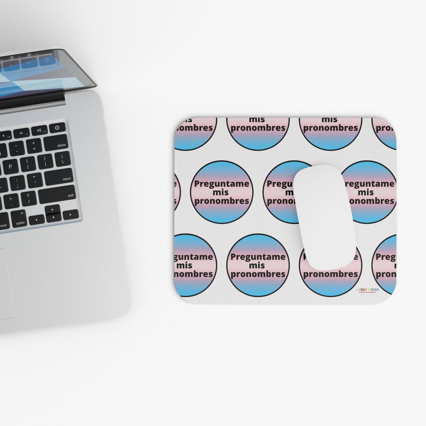 Preguntame mis Pronombres - Trans Mouse Pad (Rectangle)