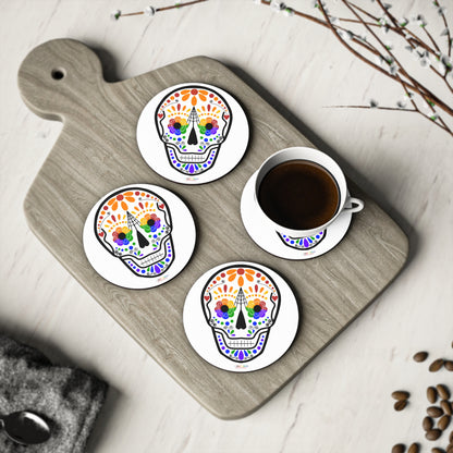 Queer Sugar Skull Coasters