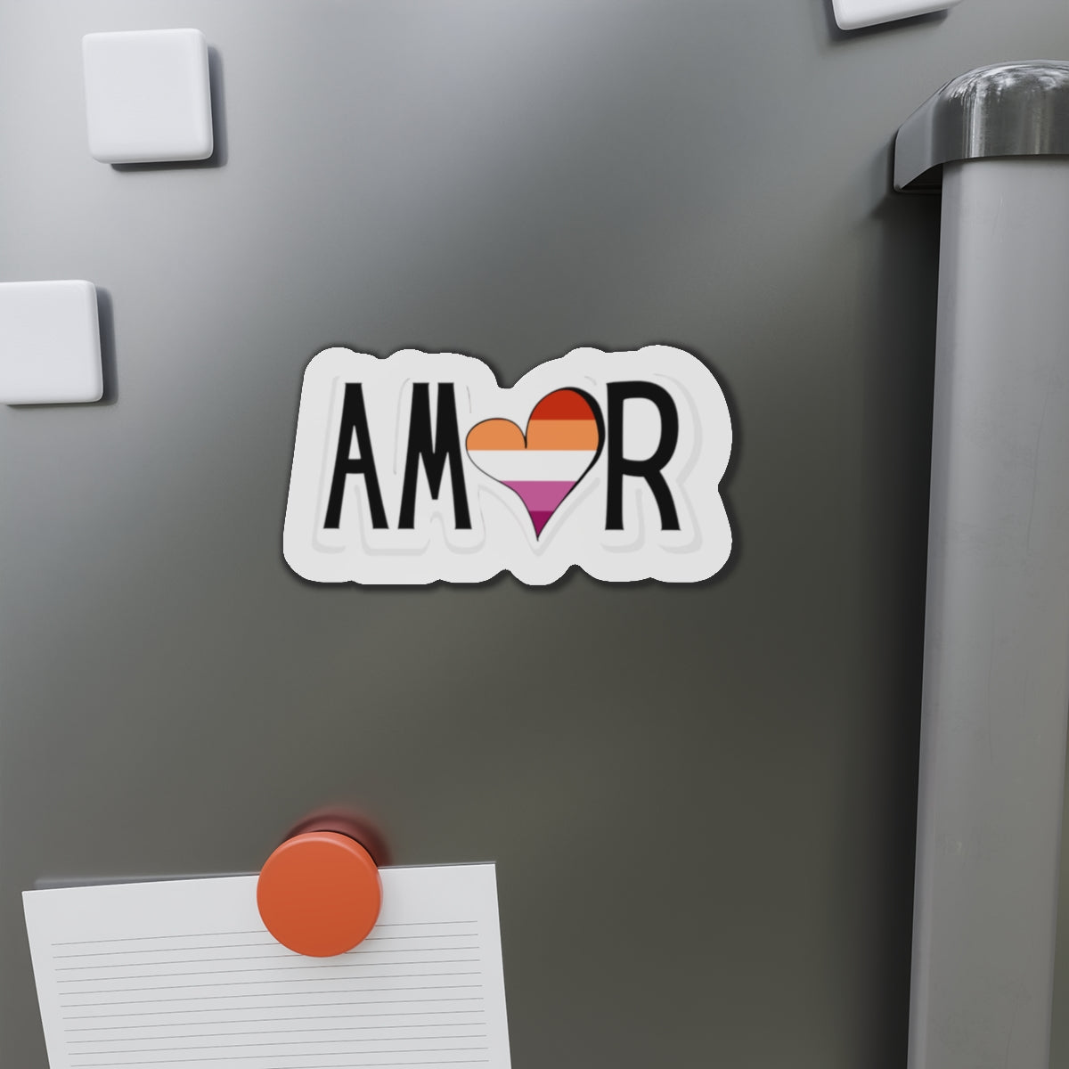 Amor Lesbian Die-Cut Magnets