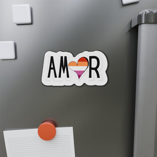 Amor Lesbian Die-Cut Magnets