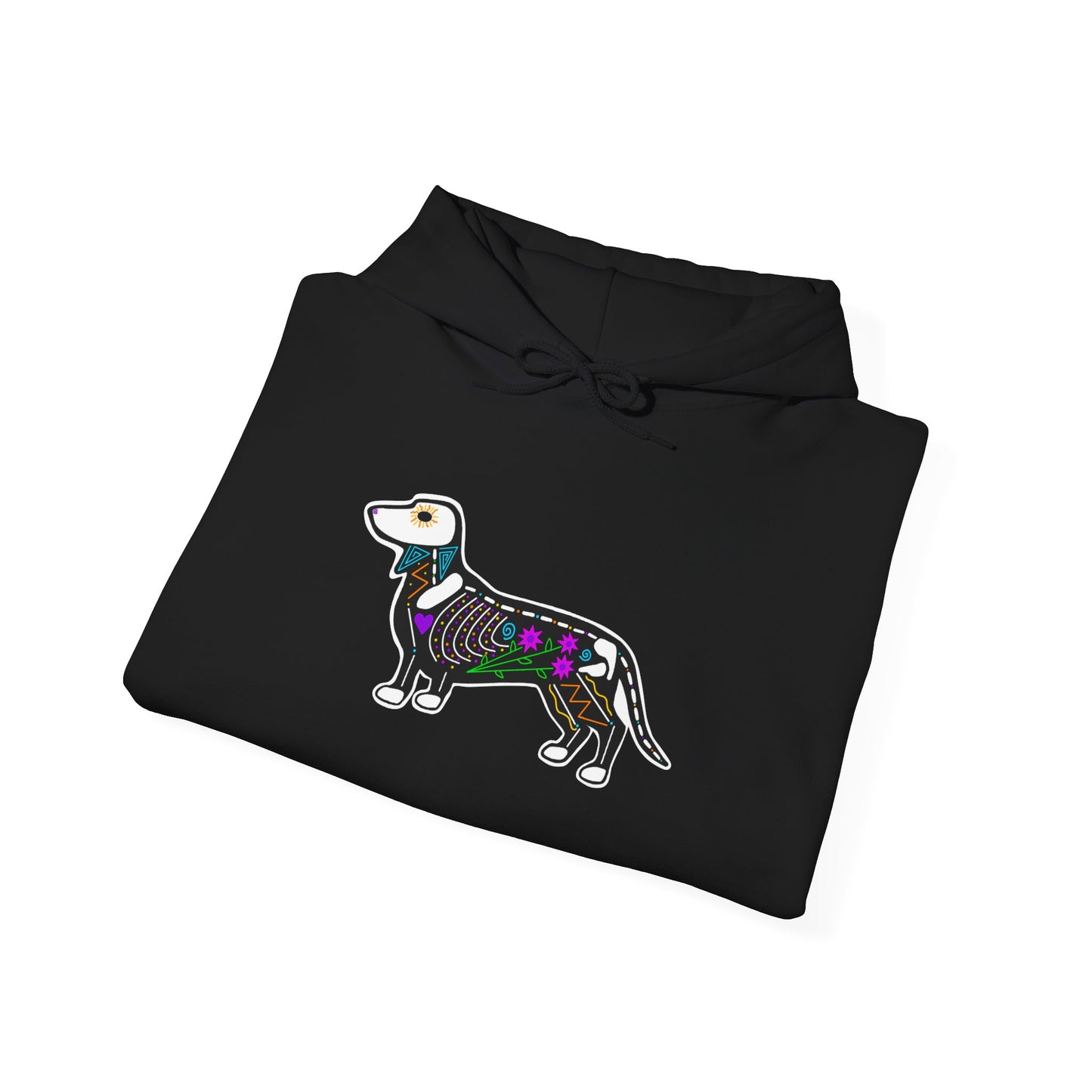 Dia de los Muertos Dachshaund Hooded Sweatshirt