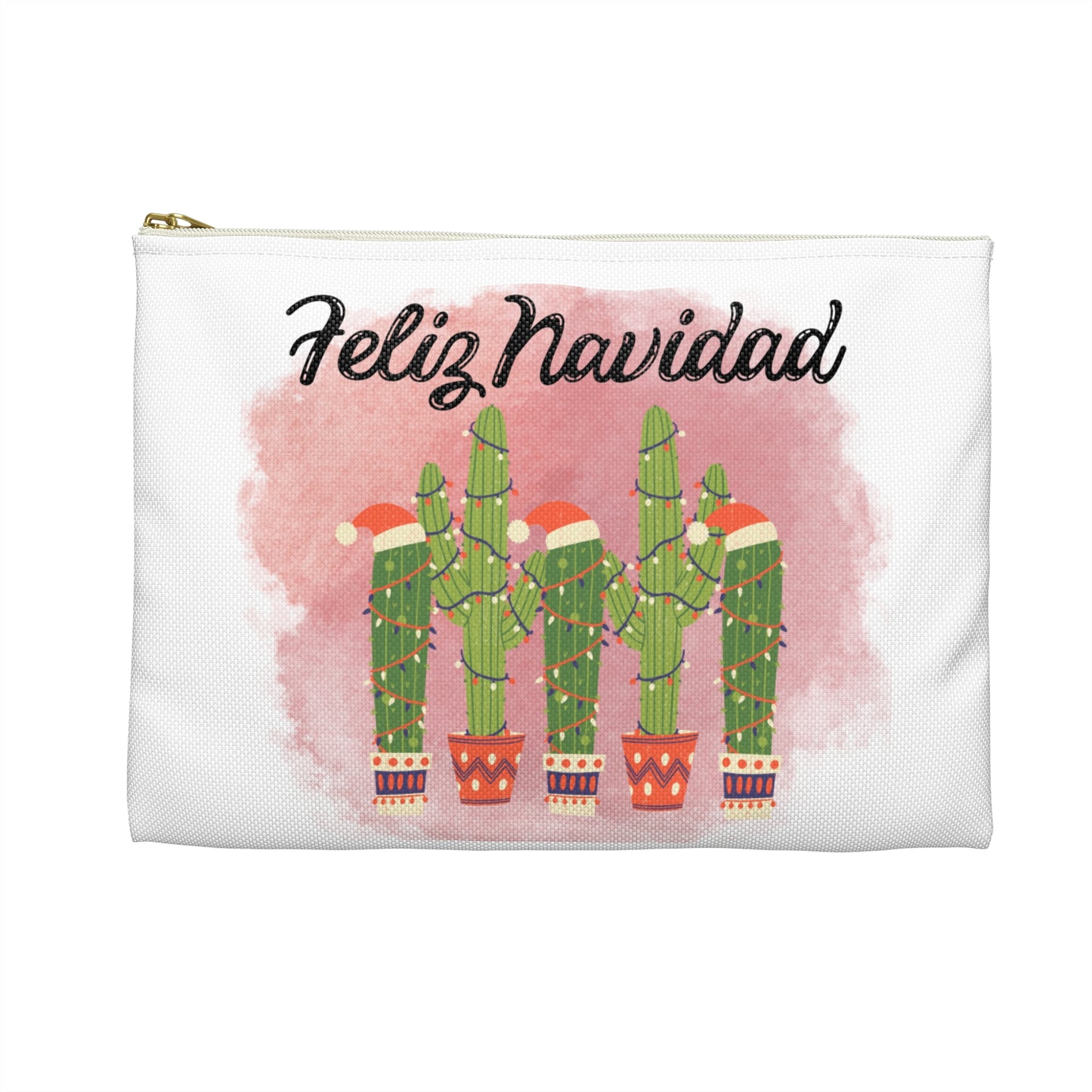 Feliz Navidad Cacti Accessory Pouch