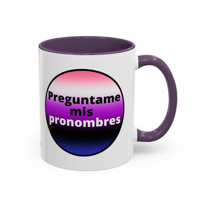 Preguntame mis Pronombres GenderFluid  Coffee Mug