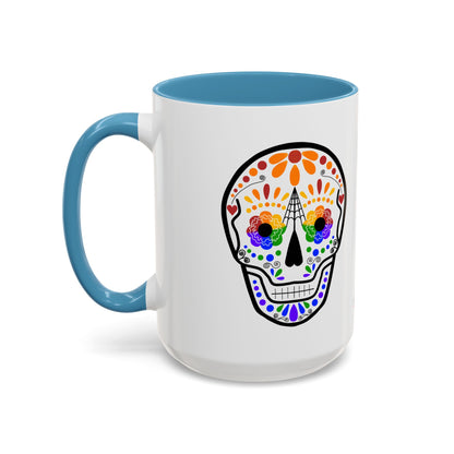 Queer Sugar Skull Accent Coffee Mug