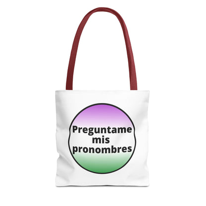 Preguntame mis Pronombres Gender NonConforming Tote Bag