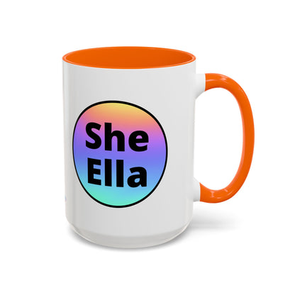 She/Ella  Rainbow Coffee Mug