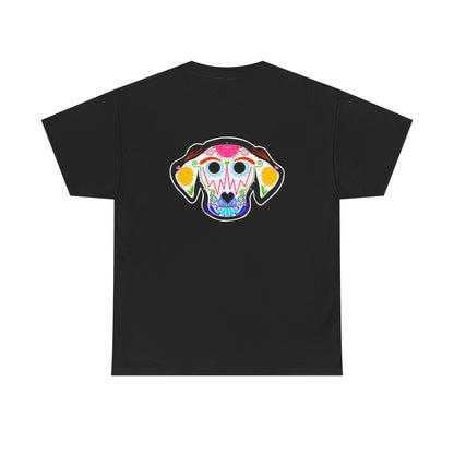 Dia de los Muertos Dog Head Unisex Heavy Cotton Tee