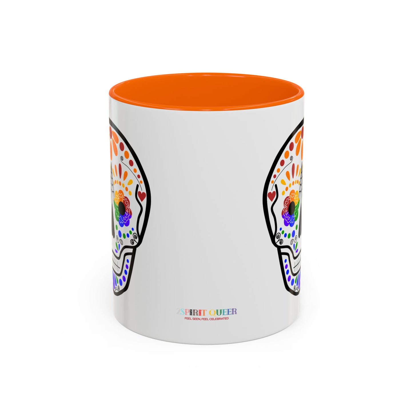 Queer Sugar Skull Accent Coffee Mug