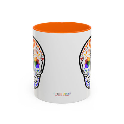 Queer Sugar Skull Accent Coffee Mug