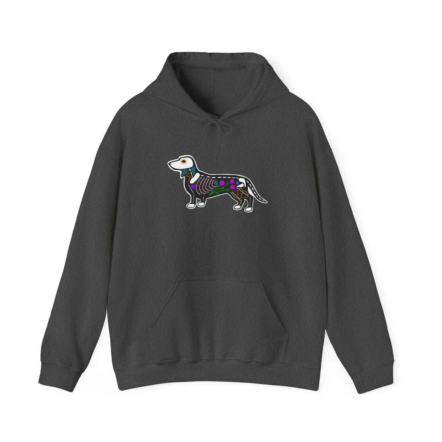 Dia de los Muertos Dachshaund Hooded Sweatshirt
