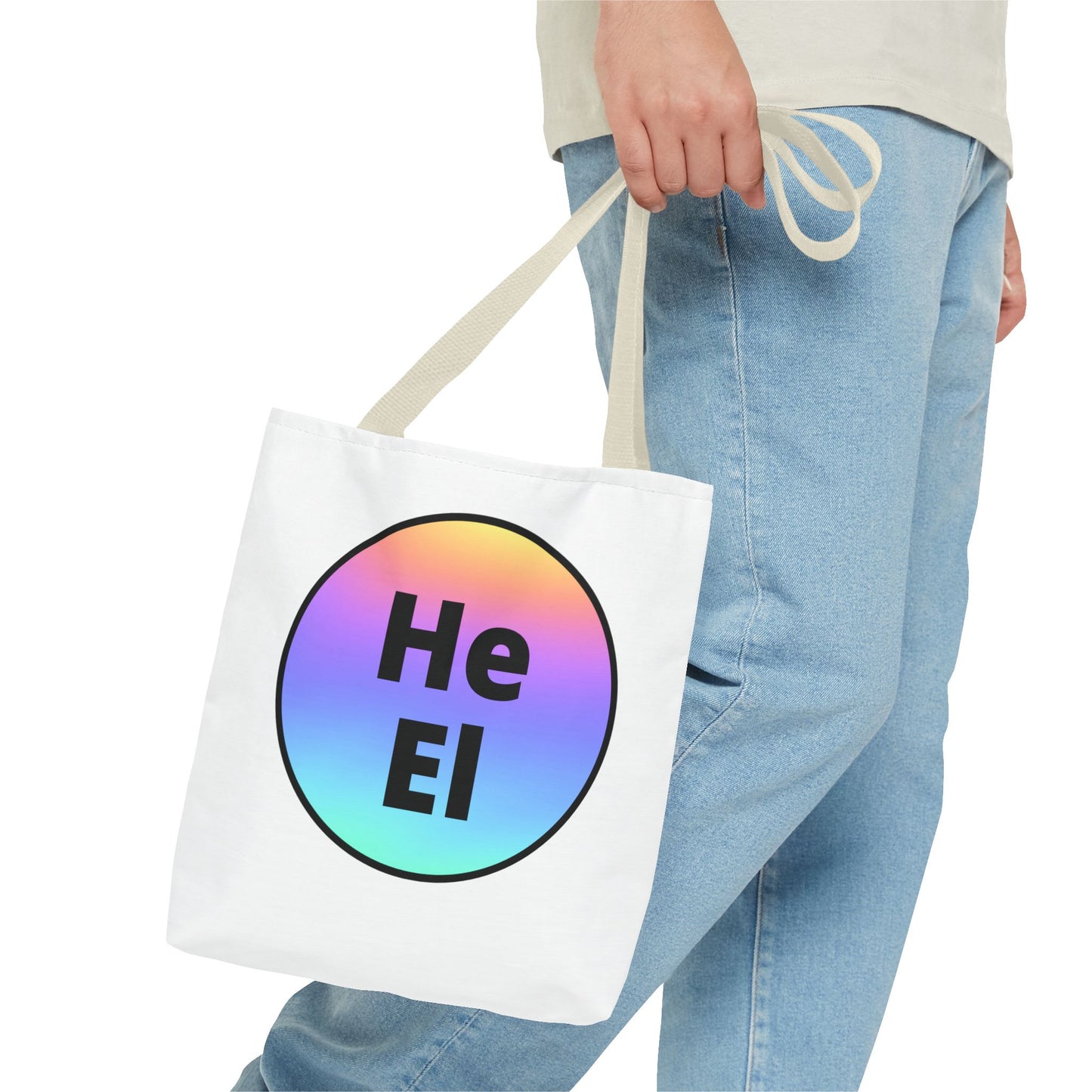 He / El Rainbow Tote Bag