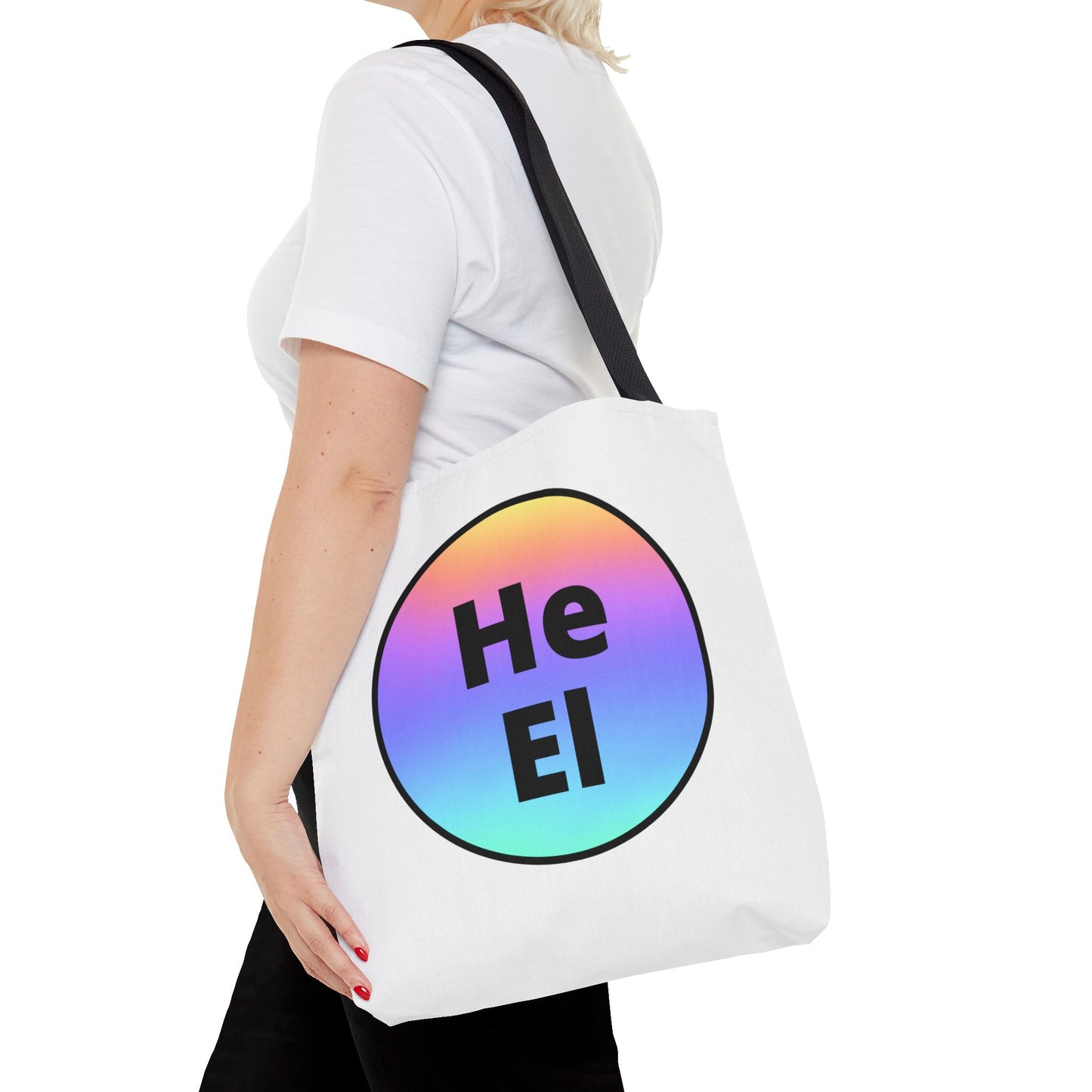 He / El Rainbow Tote Bag