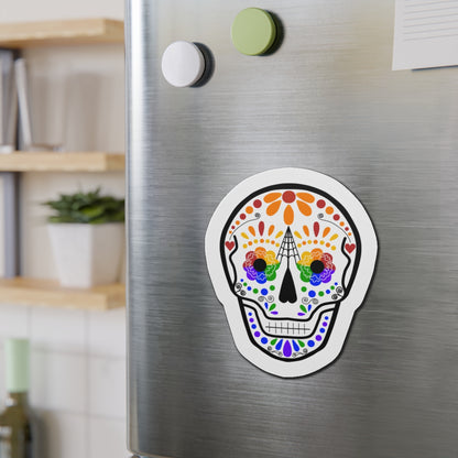 Queer Sugar Skull Die-Cut Magnet
