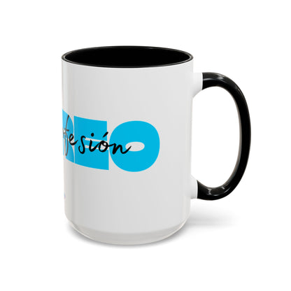 Perreo Es Mi Profesion Blue Accent Coffee Mug
