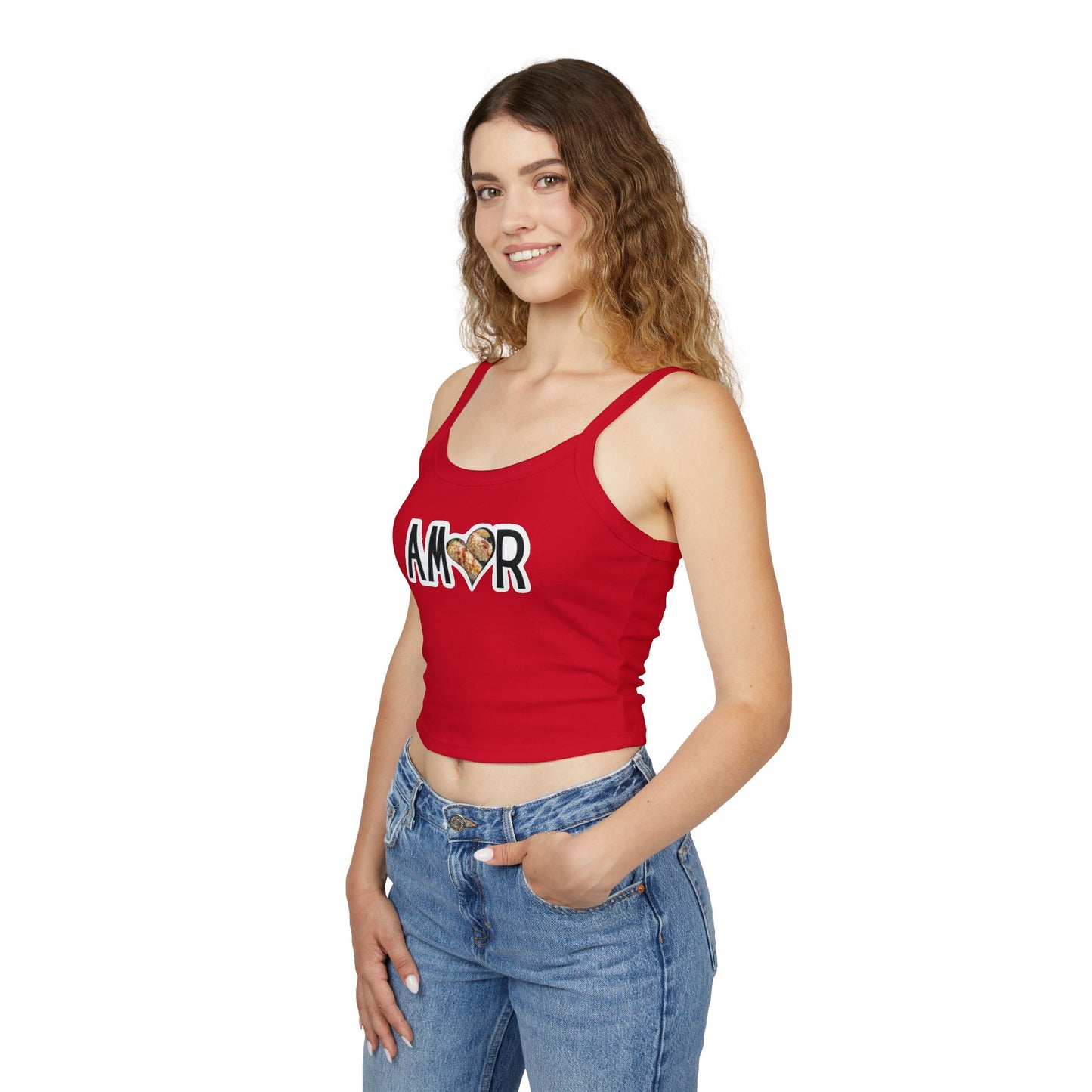 Amor Elote Spaghetti Strap Tank Top