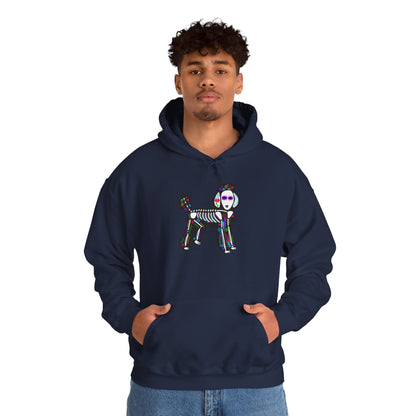 Dia de los Muertos Poodle Hooded Sweatshirt