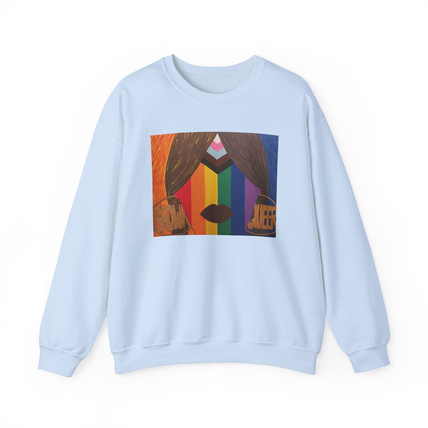 Brown and Queer Crewneck Sweatshirt