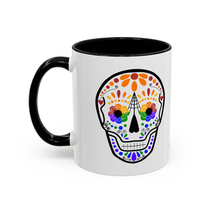 Queer Sugar Skull Accent Coffee Mug