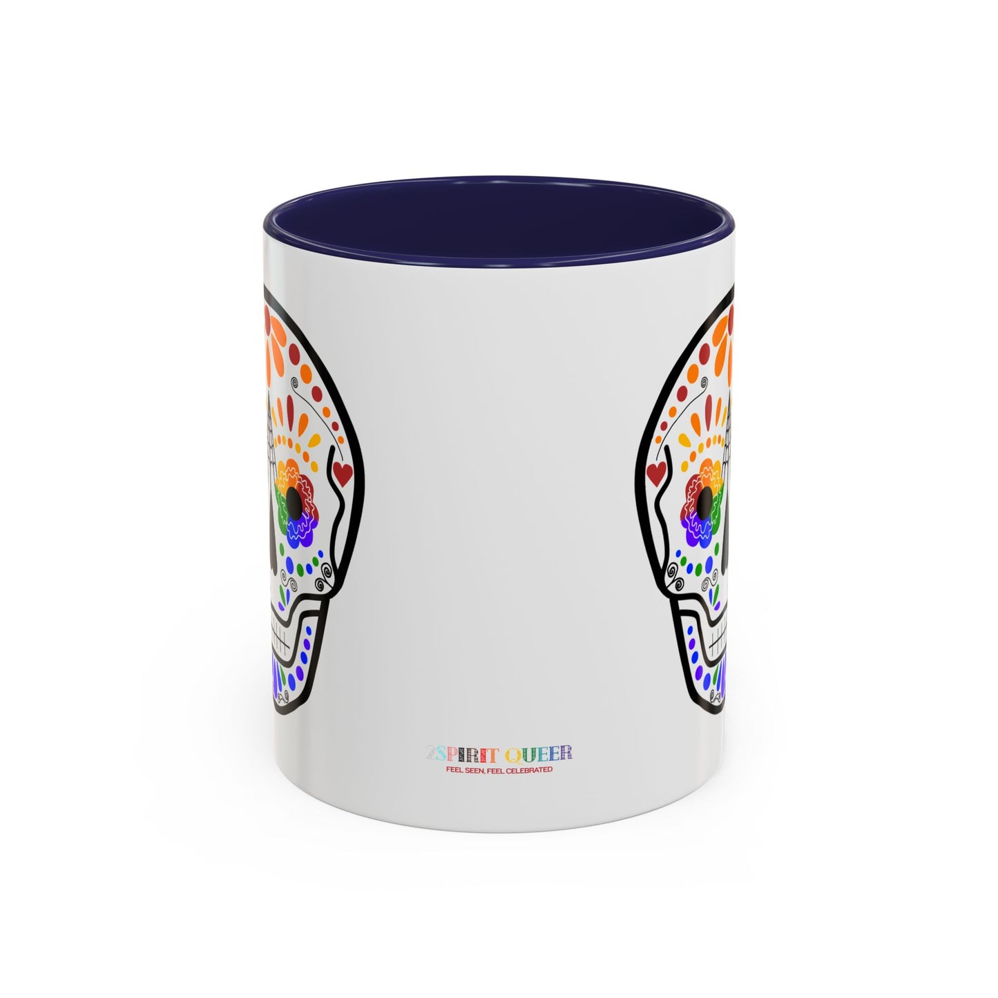 Queer Sugar Skull Accent Coffee Mug