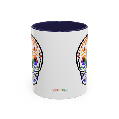 Queer Sugar Skull Accent Coffee Mug