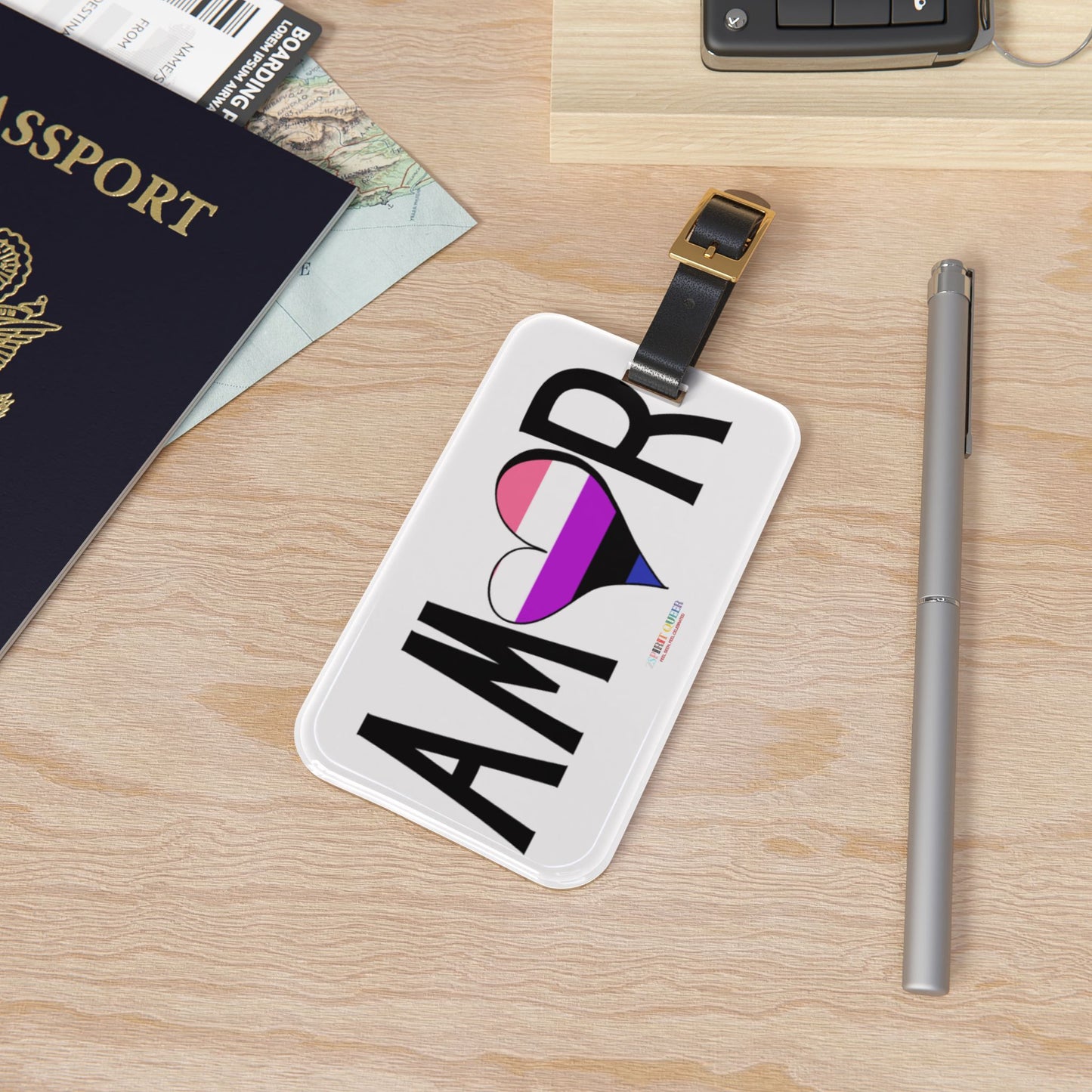 Amor Genderfluid Luggage Tag