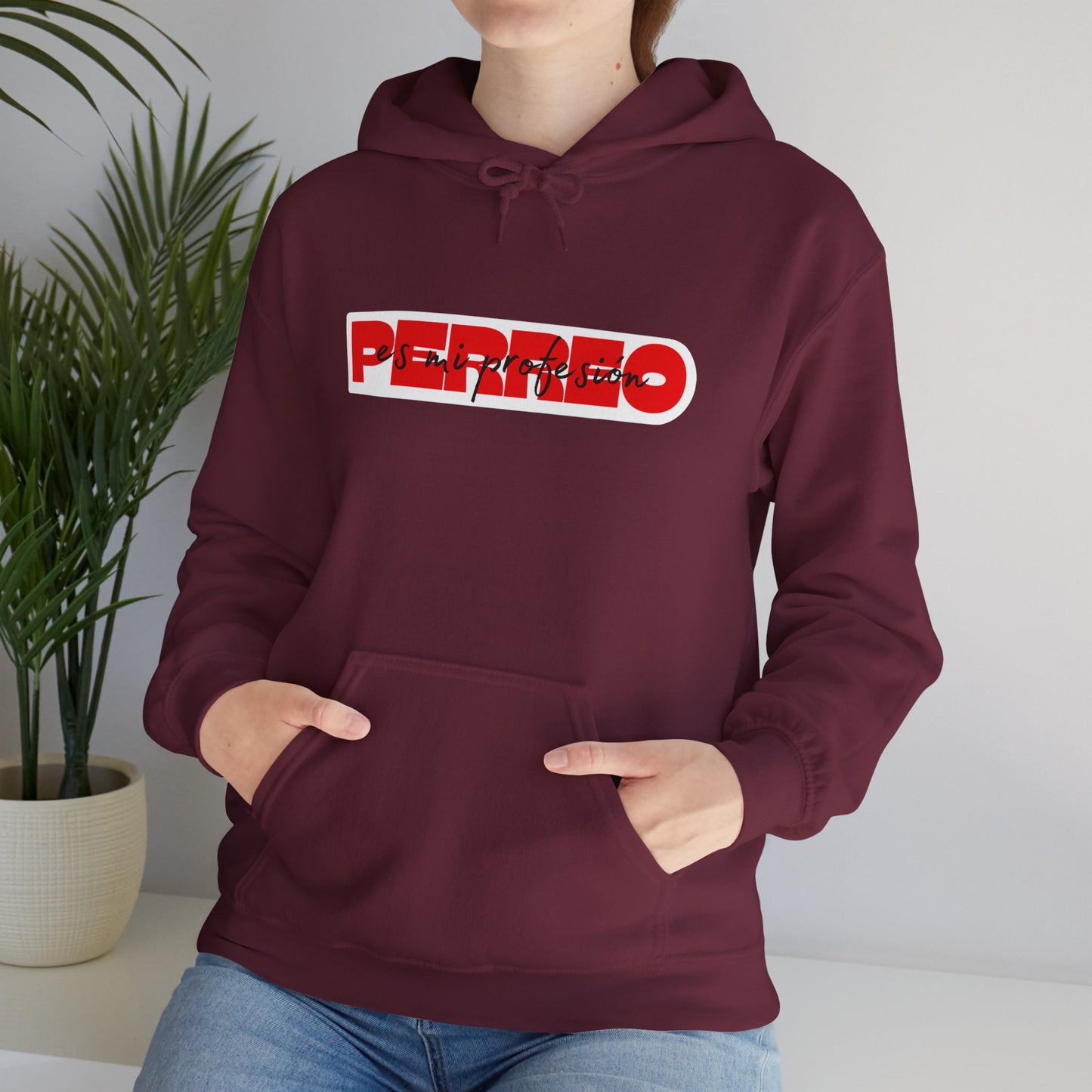 Perreo Es Mi Profesion - Red Hooded Sweatshirt