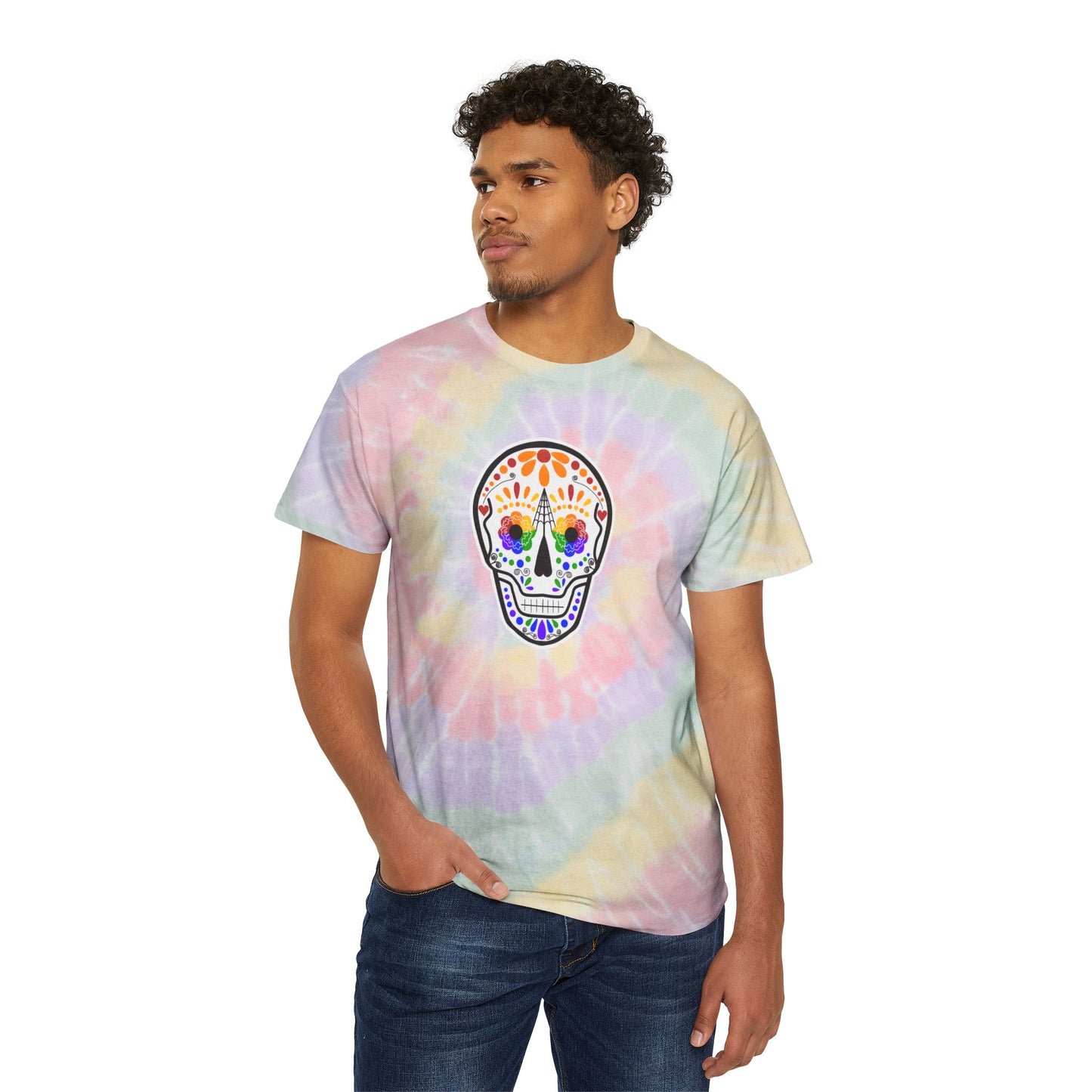 Queer Sugar Skull Tie-Dye Tee