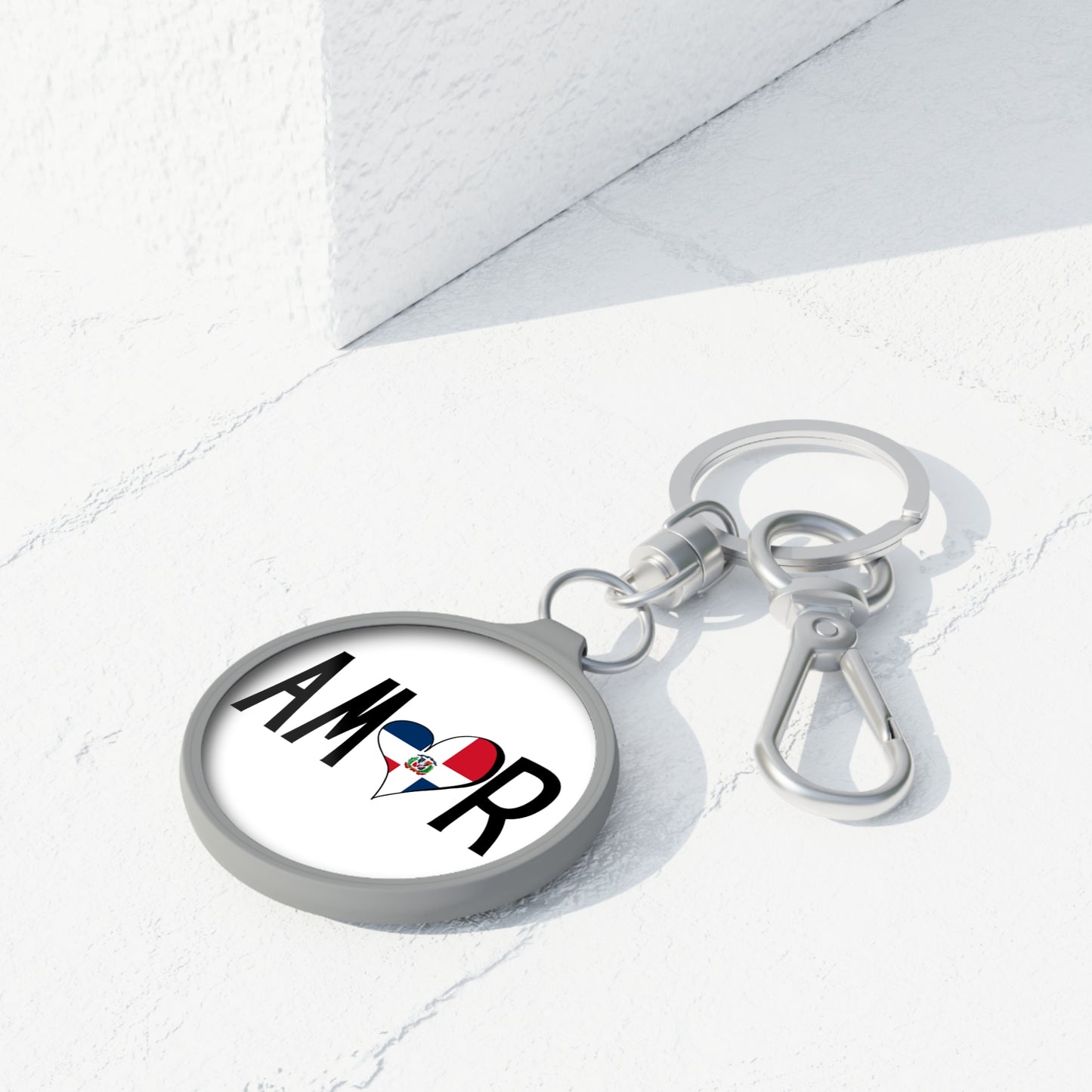 Amor Dominican Republic Keyring Tag