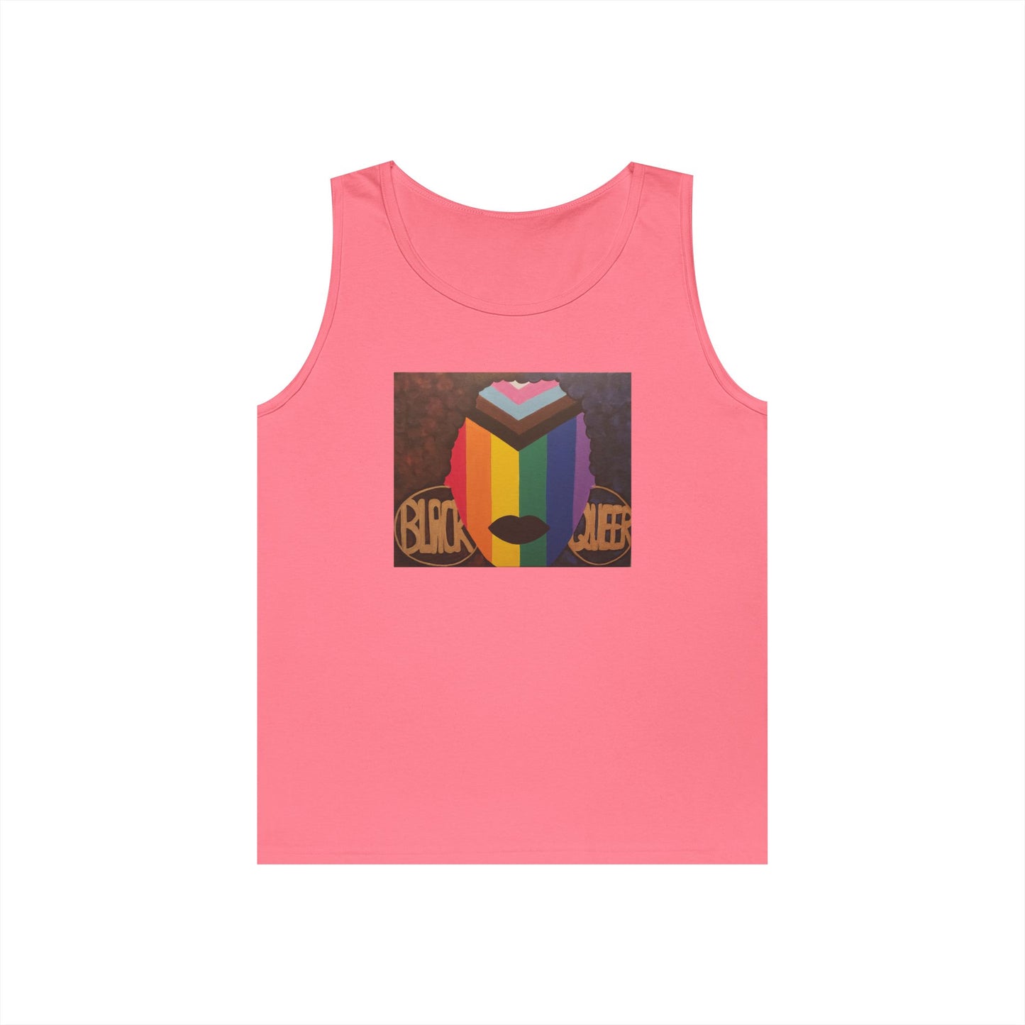 Black and Queer Heavy Cotton Tank Top