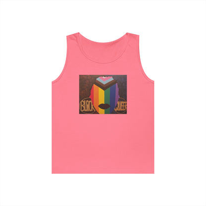 Black and Queer Heavy Cotton Tank Top